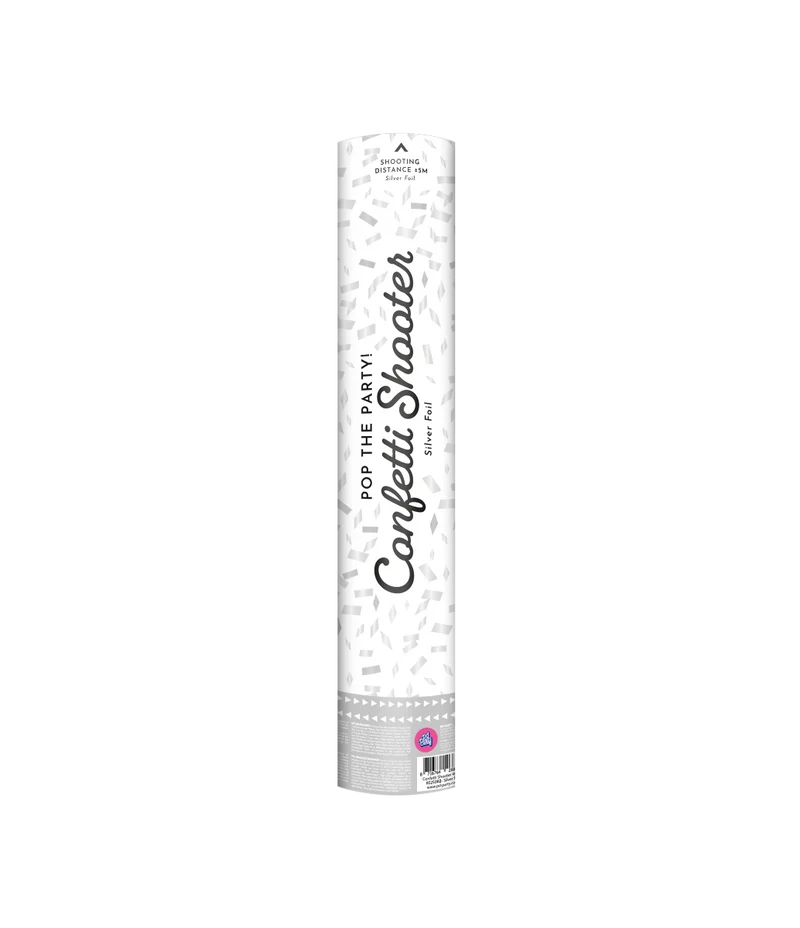 Zilveren Confetti Kanon Folie Snippers 40cm