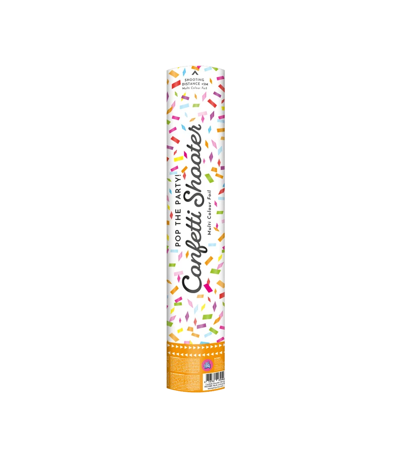 Gekleurde Confetti Kanon Folie Metallic 40cm