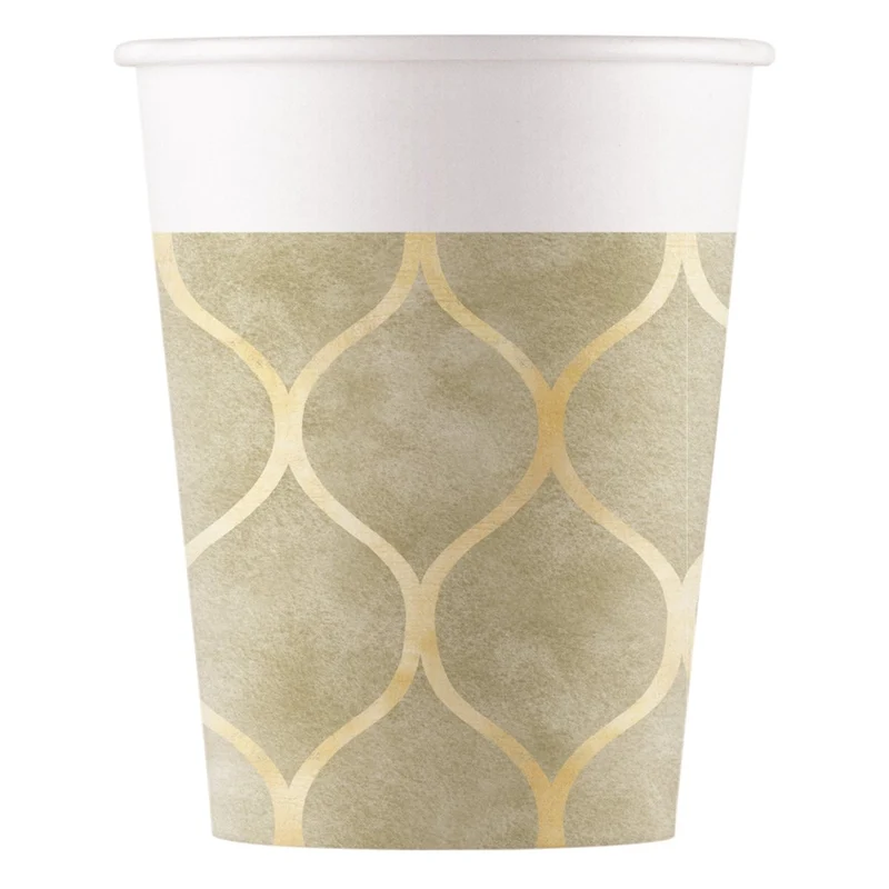 Goud Witte Beker 200ml 8st