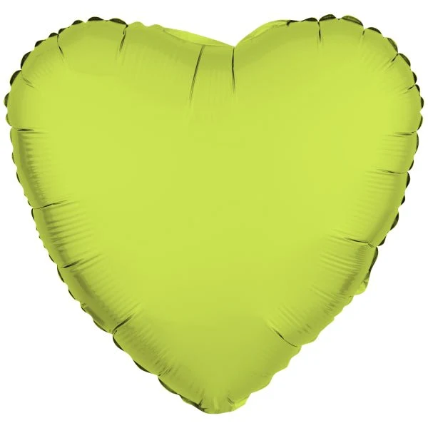 Hart Helium Ballon Neon Geel Leeg 43cm