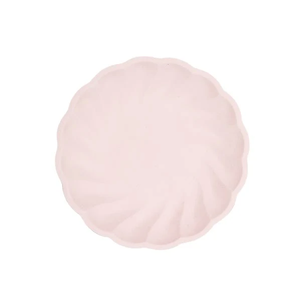 Lichtroze Borden Rond Swirl Pastel 18,8cm 6st