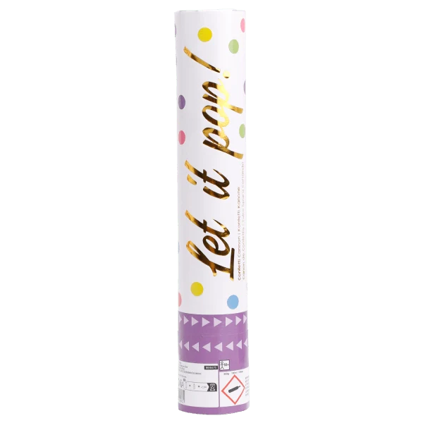 Gekleurde Confetti Kanon Rond 28cm