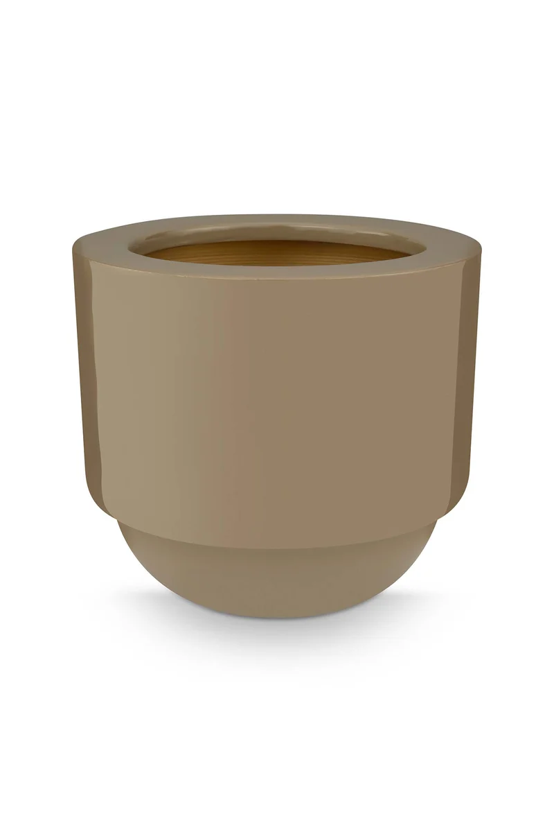 Pip Studio Bloempot Metaal Khaki 24 x 24 x 21 cm