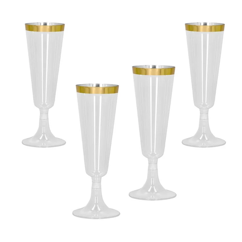 Gouden Champagne Glazen 4st