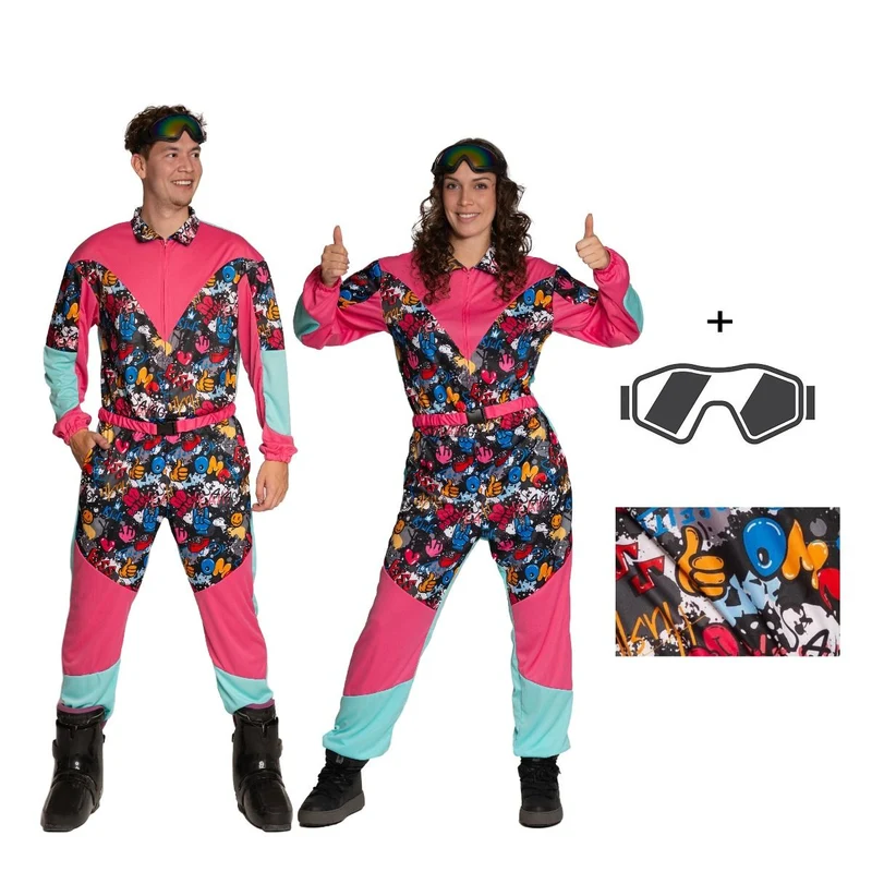 Neon 80S Skipak Gekleurd Funky Met Bril