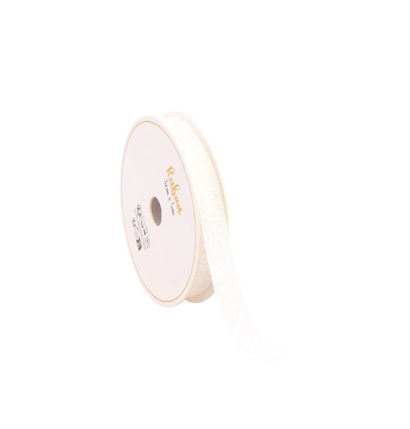 Witte Lint Glitter 10Mm 3m