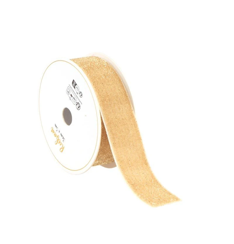 Gouden Lint Fluweel 25Mm 3m