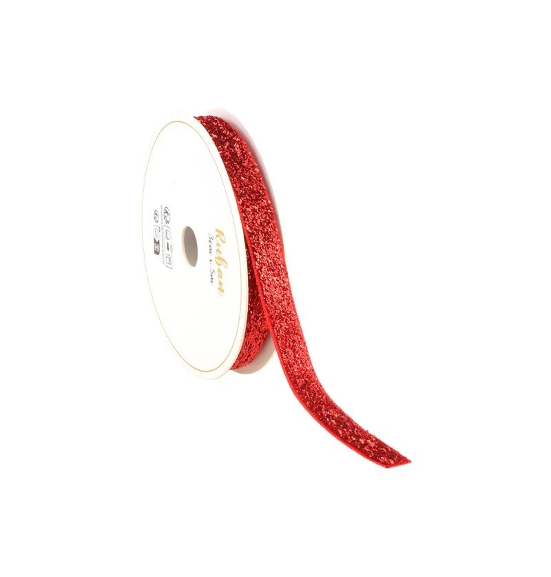 Rood Lint Glitter 10Mm 3m