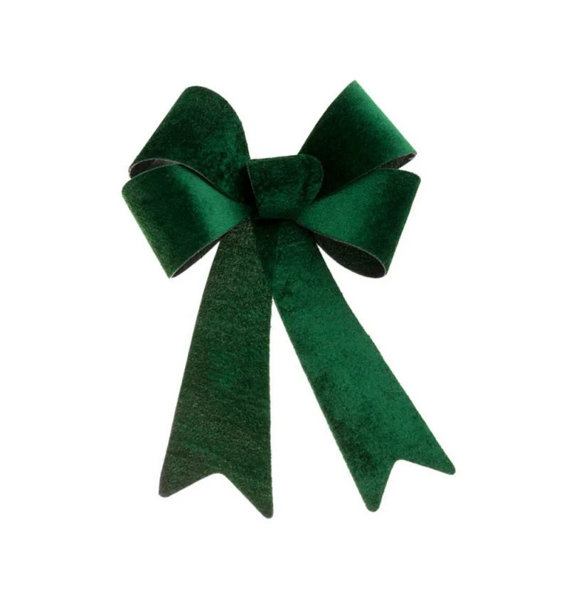 Donkergroene Strik Velvet 39cm