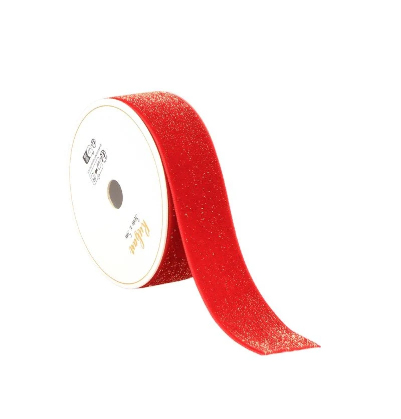 Rood Lint Fluweel 25Mm 3m