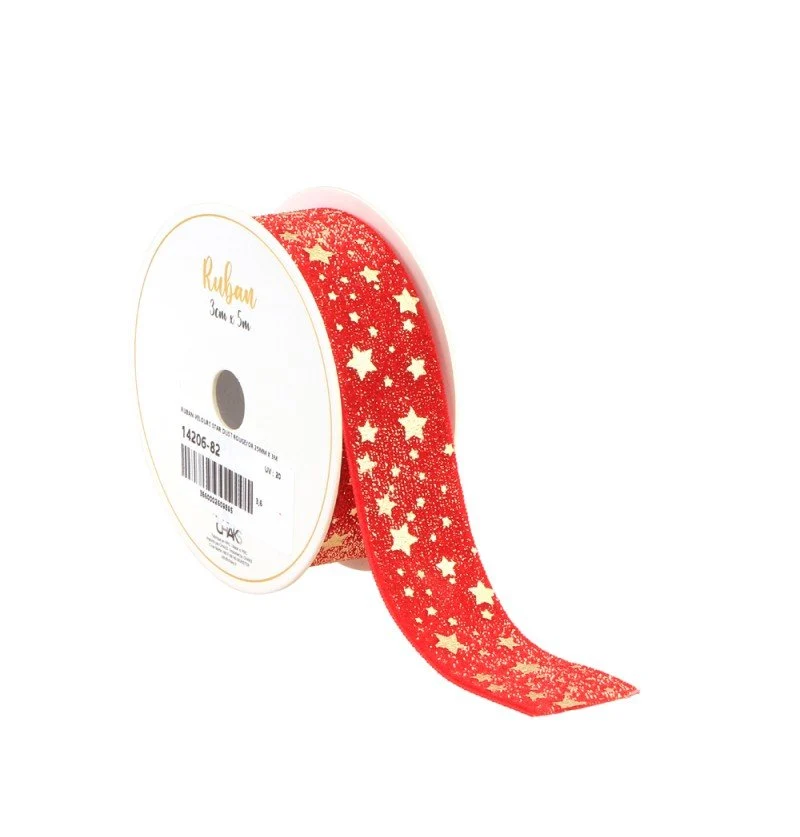 Ster Lint Rood Goud 25Mm 3m