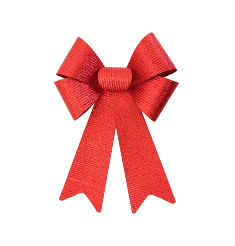 Rood Strik Glitters Strepen 38cm
