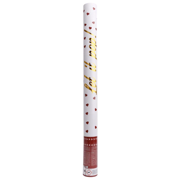 Hartjes Confetti Kanon Rood 60cm