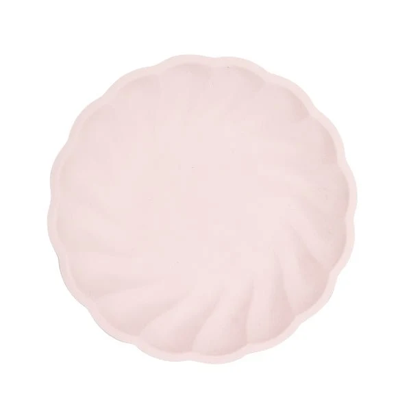 Lichtroze Borden Rond Swirl Pastel 22,9cm 6st