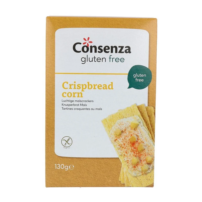 Consenza Glutenvrije Luchtige Maiscrackers Essentials 130 gram