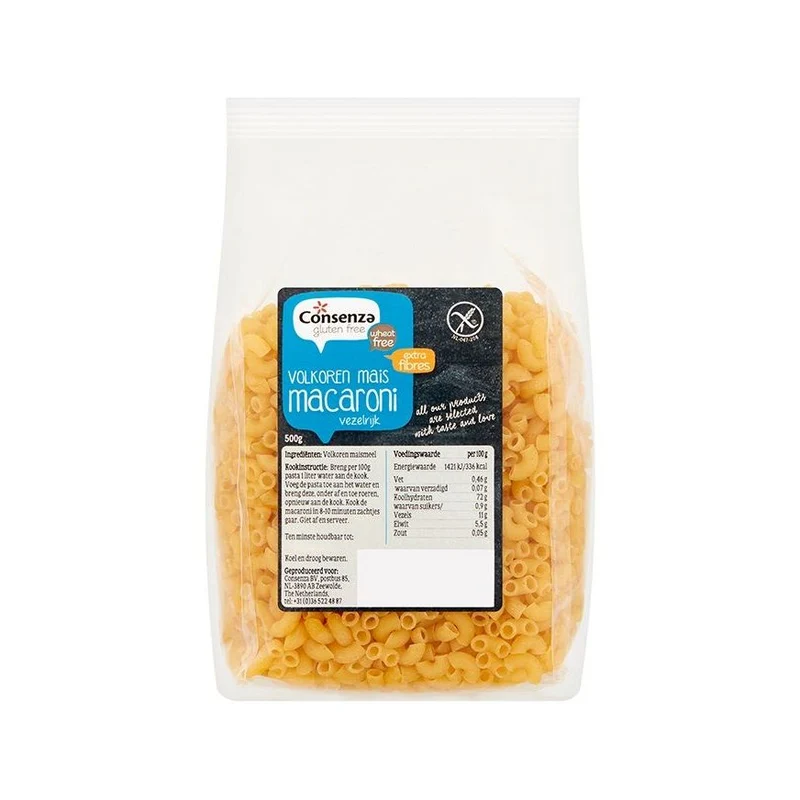 Consenza Volkoren Maïs Macaroni 500 gram
