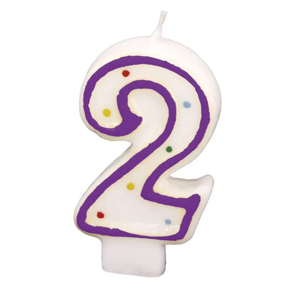 2 Jaar Kaars 7,3cm
