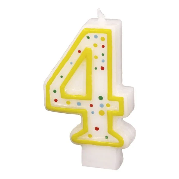4 Kaars Geel 7,3cm