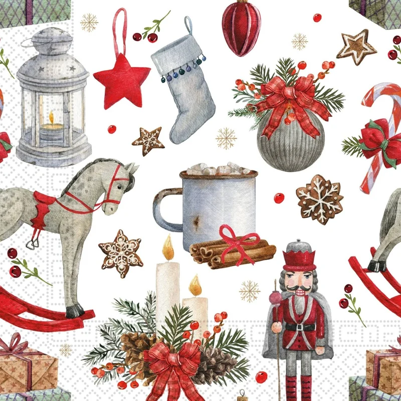 Kerst Servetten Kerstdecoratie 3 Laags 33cm 20st
