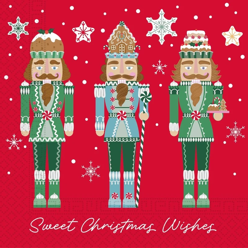 Kerst Servetten Sweet Christmas Wishes 3 Laags 33cm 20st