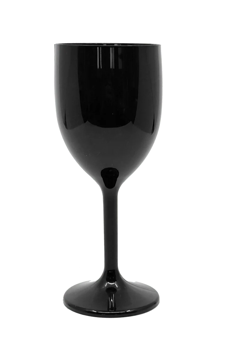 Zwarte Wijnglazen 300ml 2st