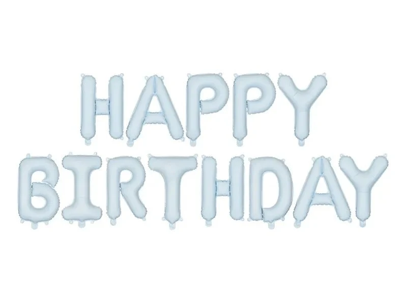 Happy Birthday Letter Ballon Blauw 3,4m