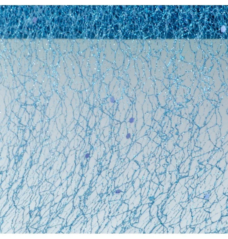 Blauwe Honeycomb Lint Glitter 5m