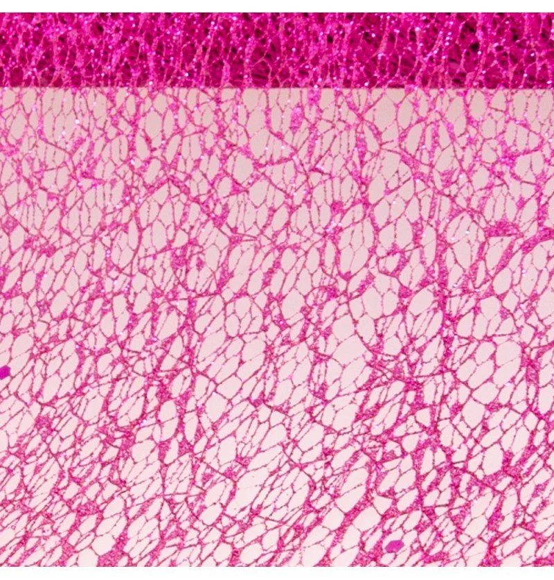 Fuchsia Honeycomb Lint Glitter 5m