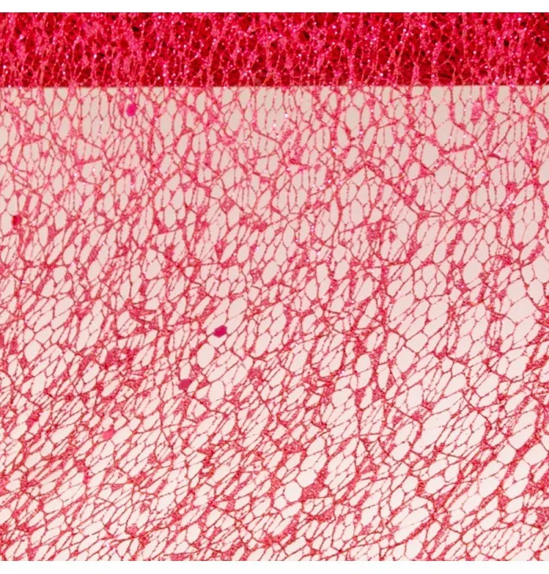 Rood Honeycomb Lint Glitter 5m