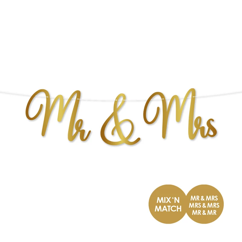 Bruiloft Letterslinger Mr & Mrs