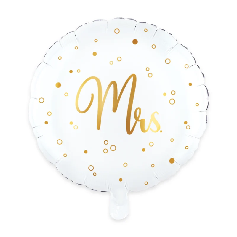 Bruiloft Helium Ballon ,,Mrs" Leeg 45cm