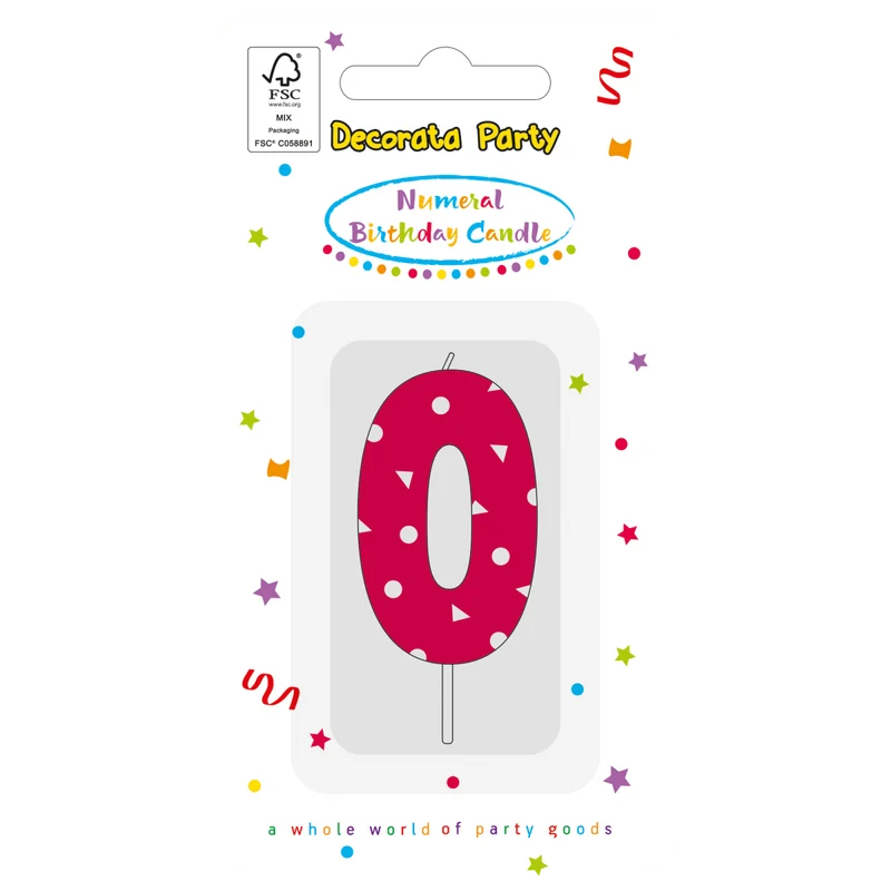 0 Jaar Kaars Roze