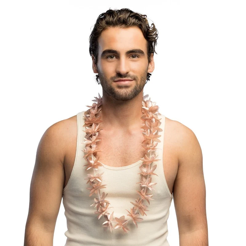 Rose Gouden Hawaii Krans 1m