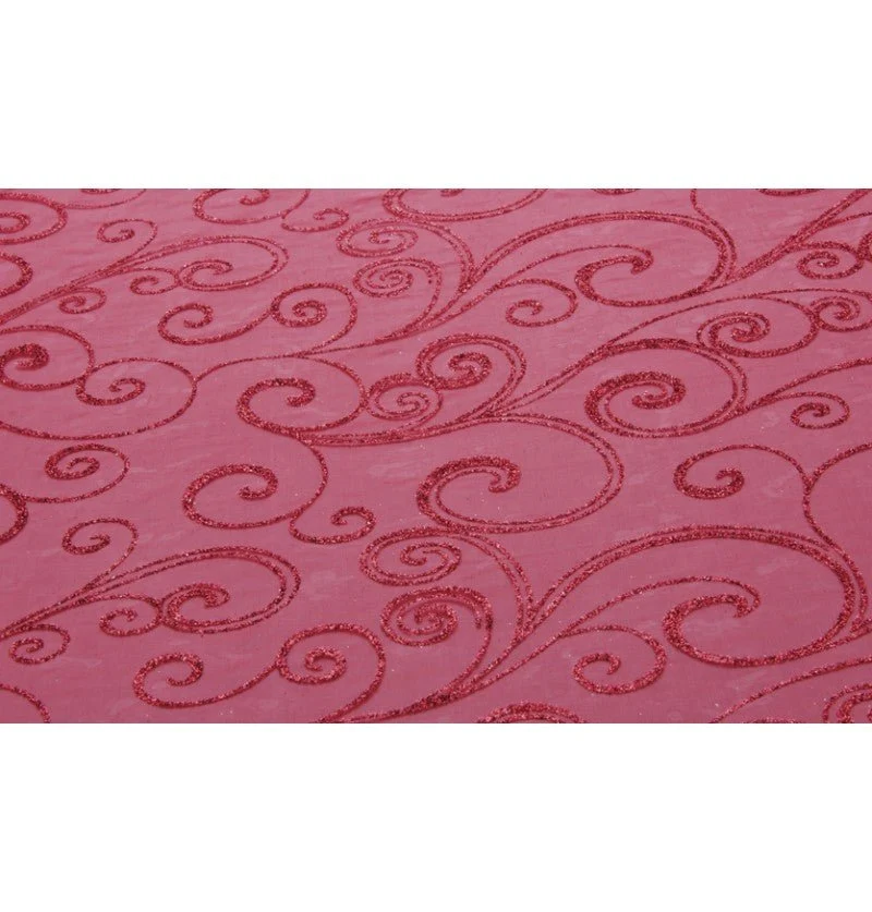 Rode Tafelloper Glitters 5M 36cm