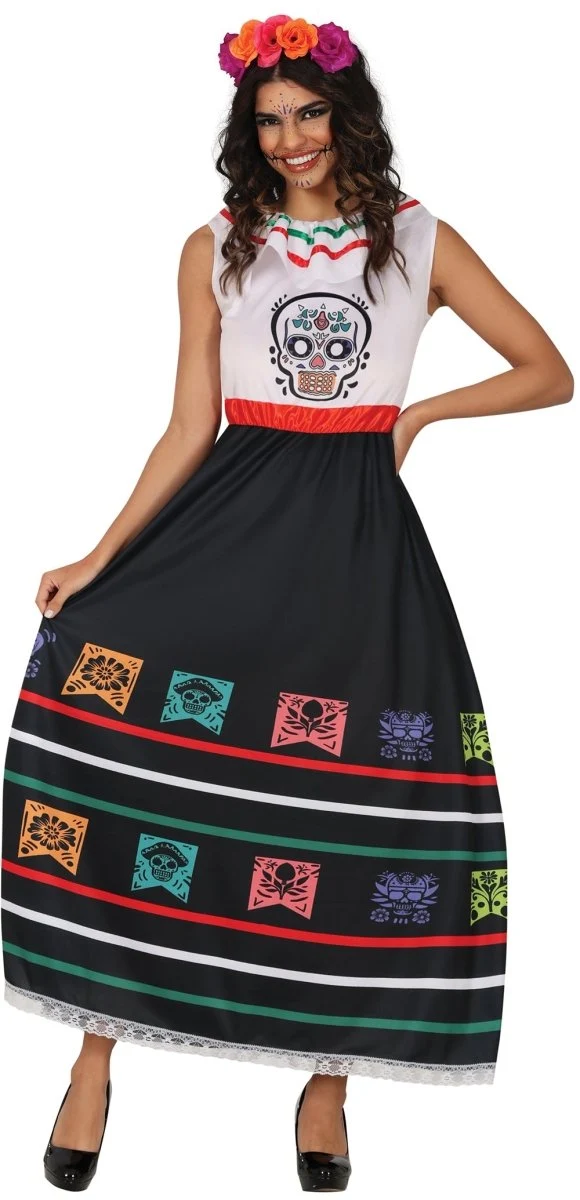 Dia De Los Muertos Jurk Dames Doodshoofd