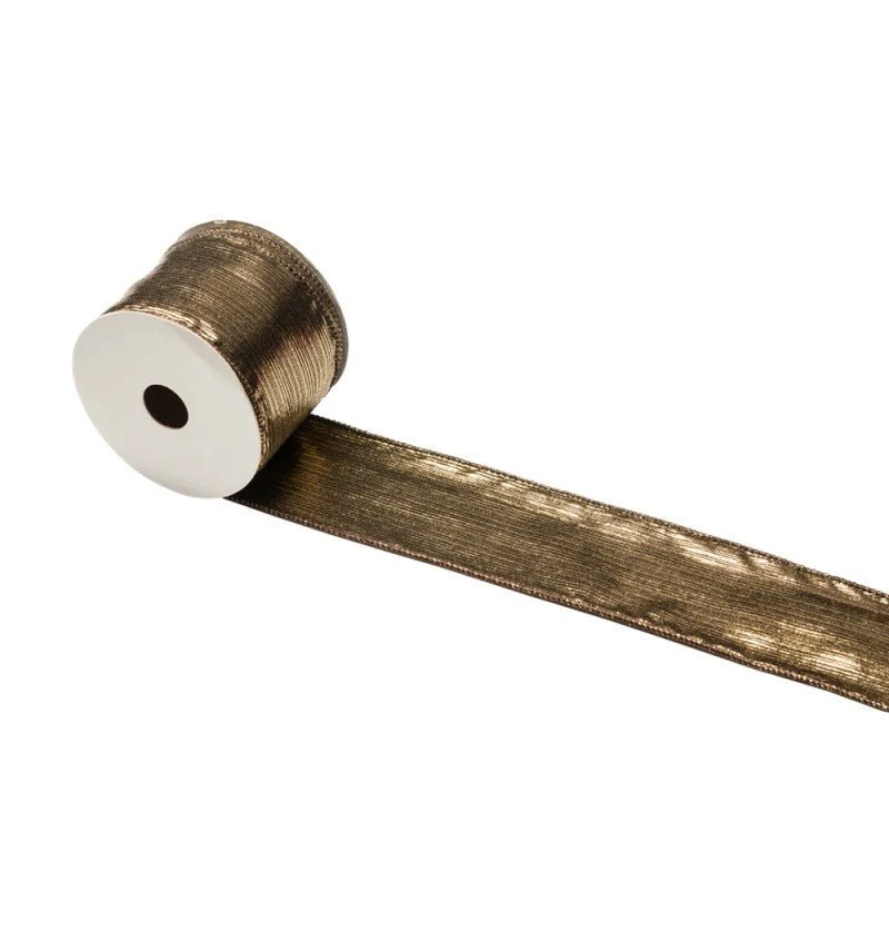 Goud Zwarte Lint 6,3Cm 3m