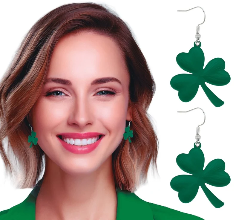 St. Patrick'S Day Oorbellen Groen Klaver