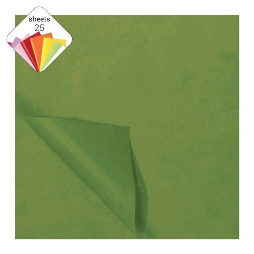 Groene Zijdevloeipapier Mos 50x70cm 25st