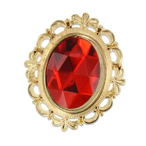 Rood Gouden Baretspeld Met Verenhouder