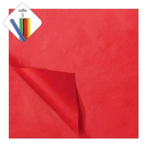 Zijdevloei papier rood 50x70cm