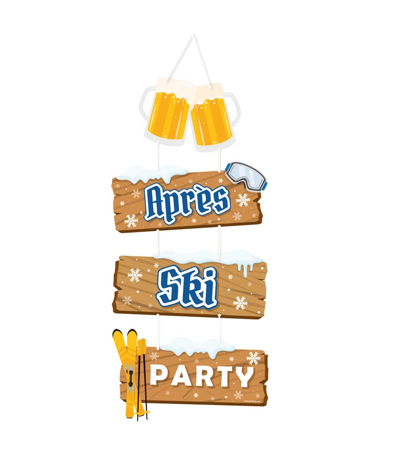 Bruine Hangdecoratie Apres Ski Party 1m