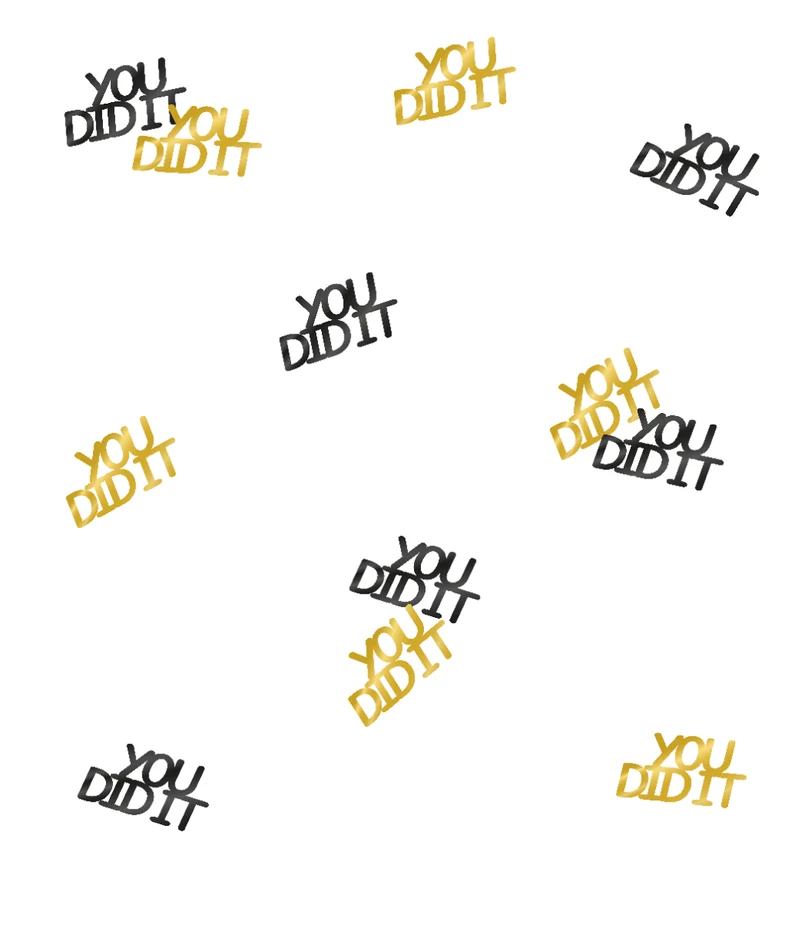 Geslaagd Tafelconfetti Zwart Goud You Did It 14gr