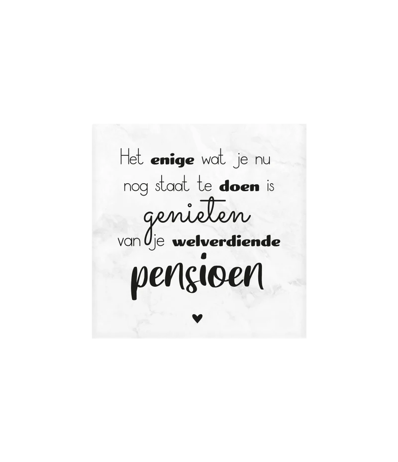 Pensioen Onderzetter 10cm