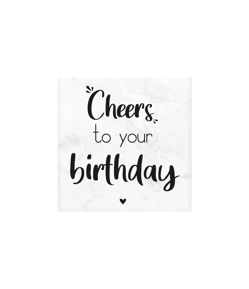 Happy Birthday Onderzetter 10cm