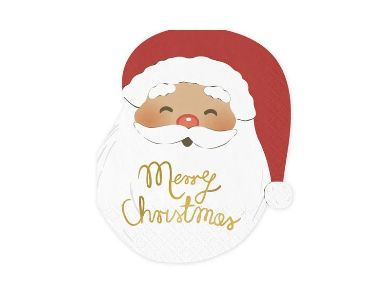 Kerst Servetten Kerstman 16cm 12st