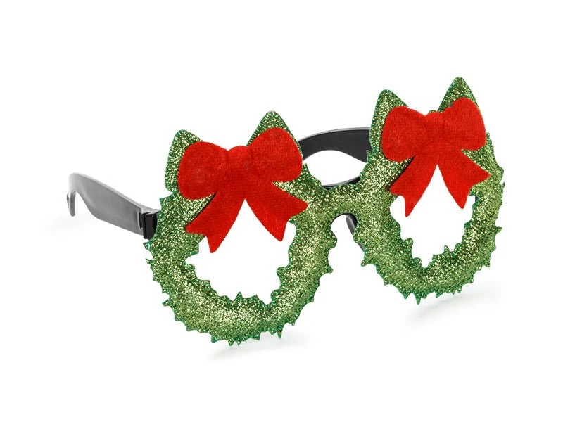 Kerst Bril Rood Groen Strik