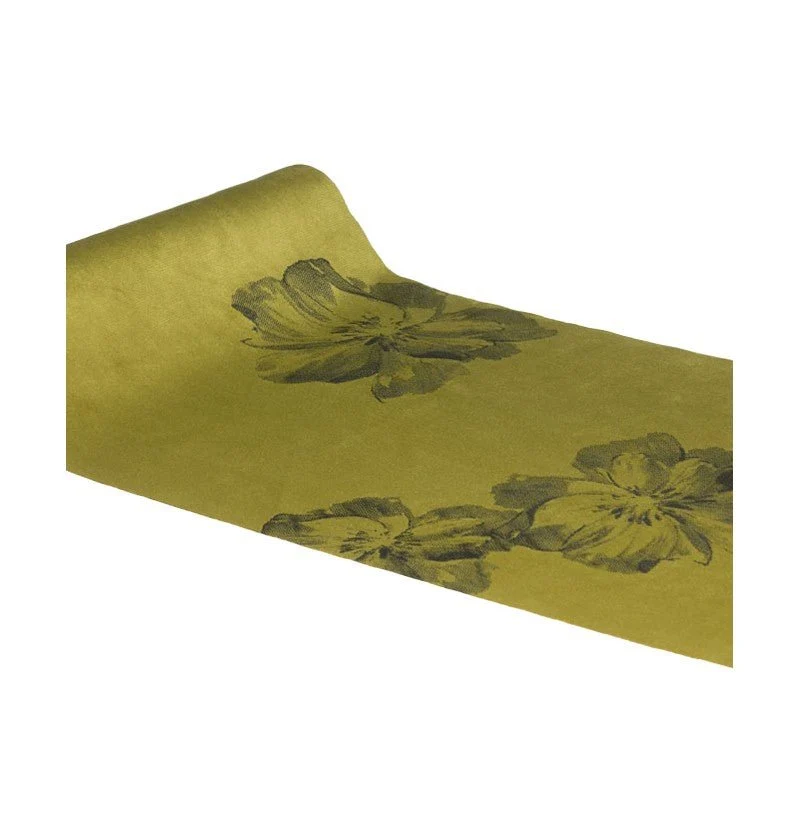 Bloemen Tafelloper Groen 3m