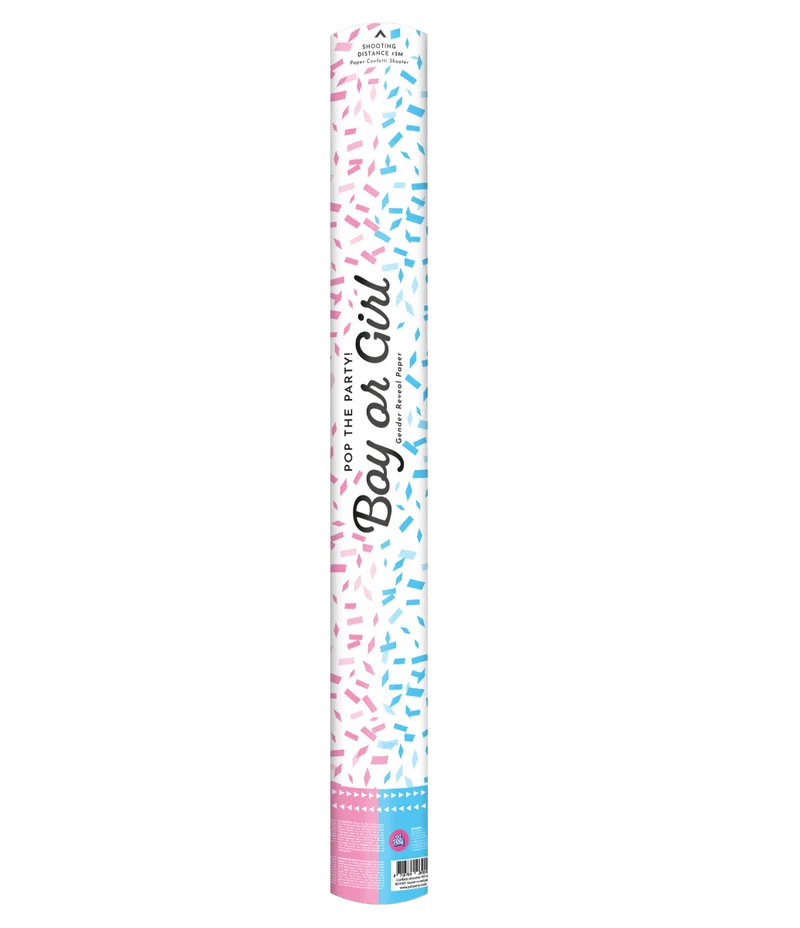 Gender Reveal Confetti Kanon Roze Papier 60cm
