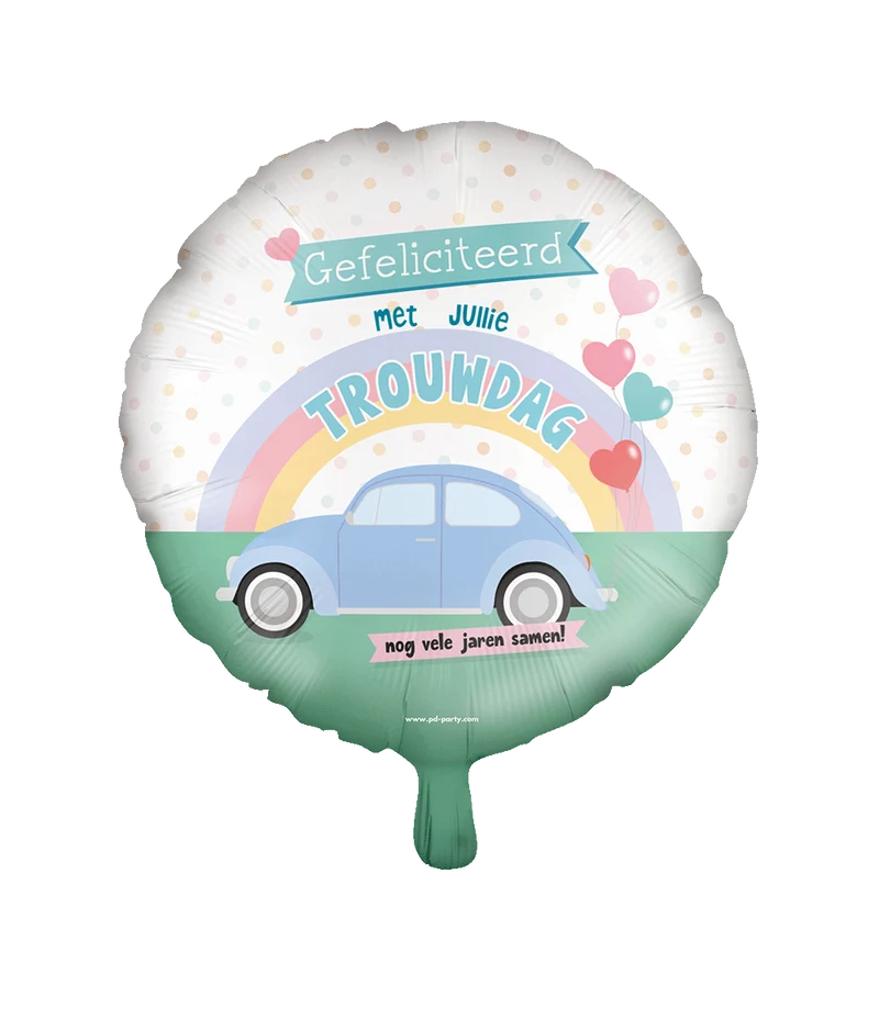 Trouwdag Helium Ballon Leeg 46cm