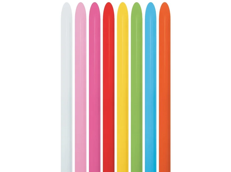 Gekleurde Modellleerballonnen 8 Trendy Kleuren 1,52m 50st